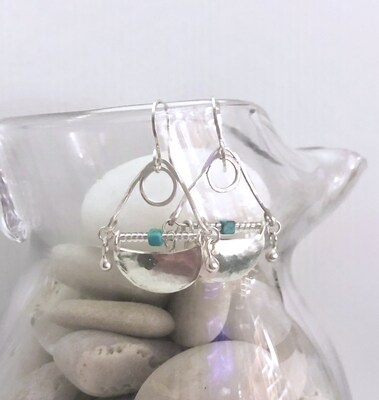 Bali Moon - Argentium Sterling Silver Earrings - image3